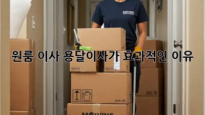 원룸 이사? 용달이사가 효과적인 이유!