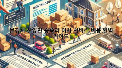 문경시 산양면 송죽리 이사 서비스 비용 완벽 가이드